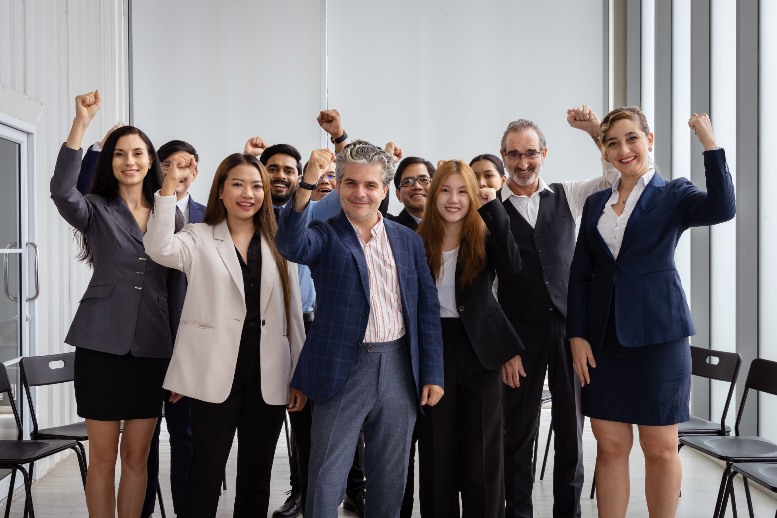 Group of multiethnic businessmen