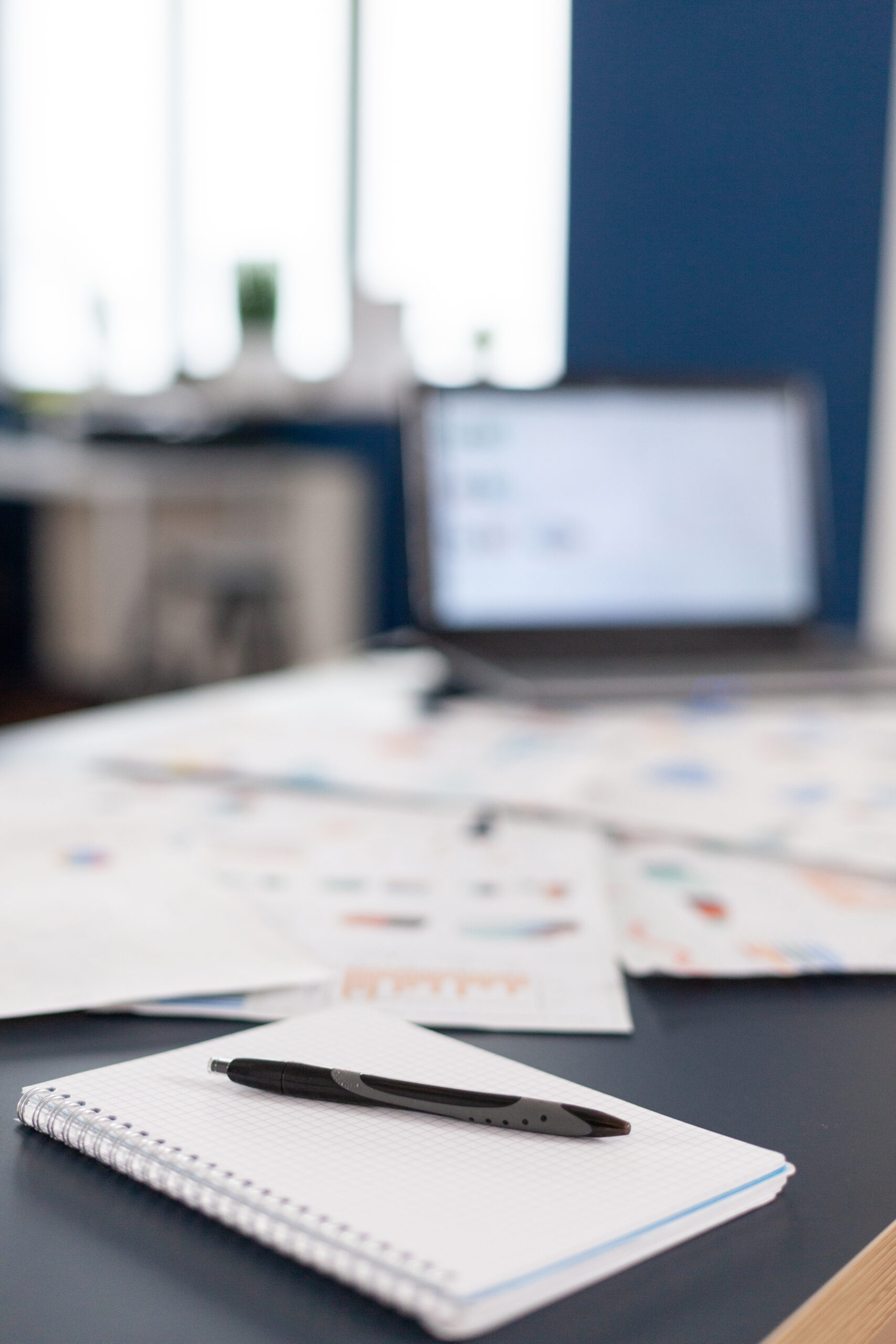 Start up office with modern desing during day of financial company
